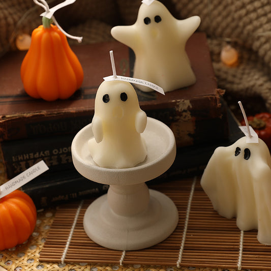 Spooky Ghost Wax Candle Decor