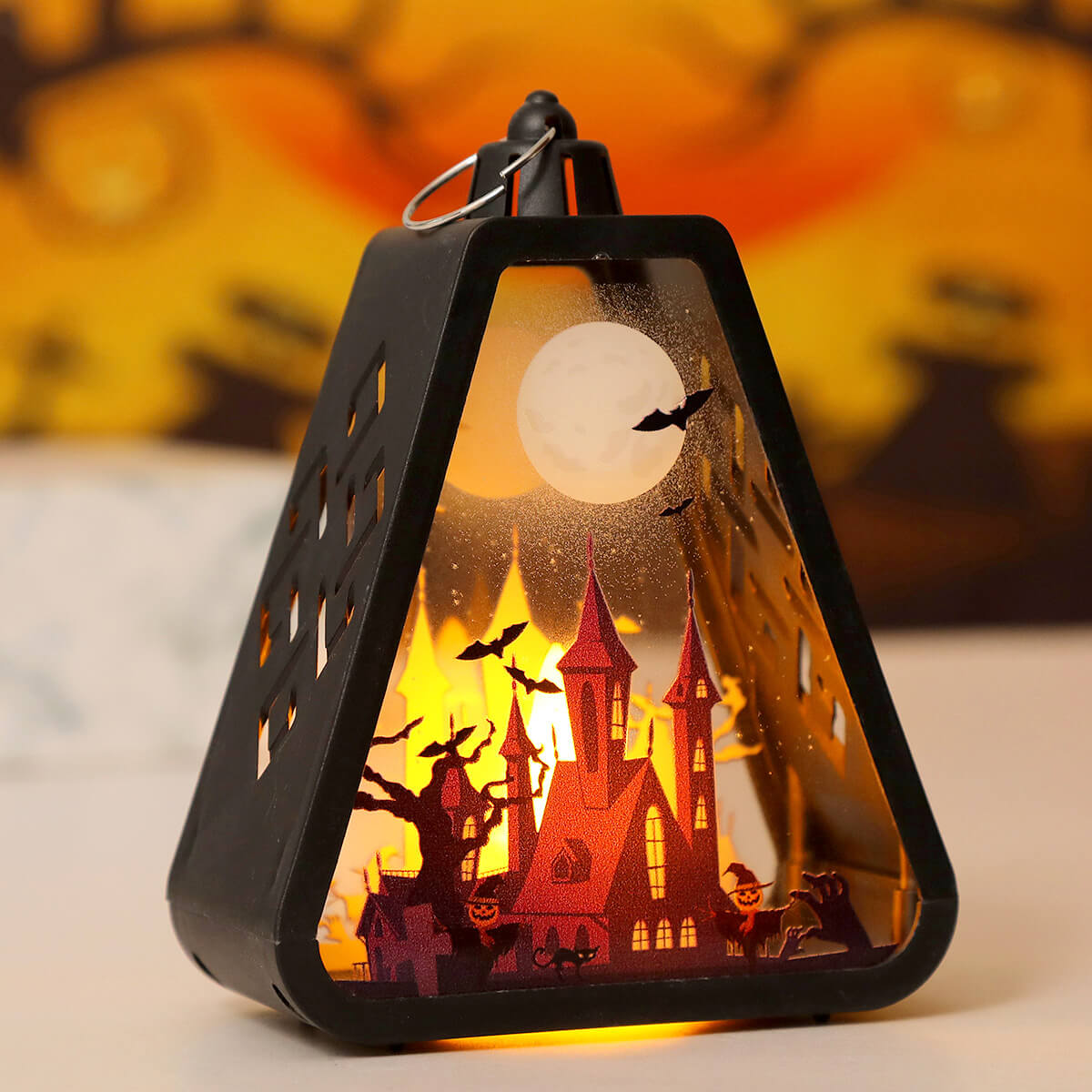 Halloween Lantern Decoration Set – 3 Assorted Mini Desktop Lanterns