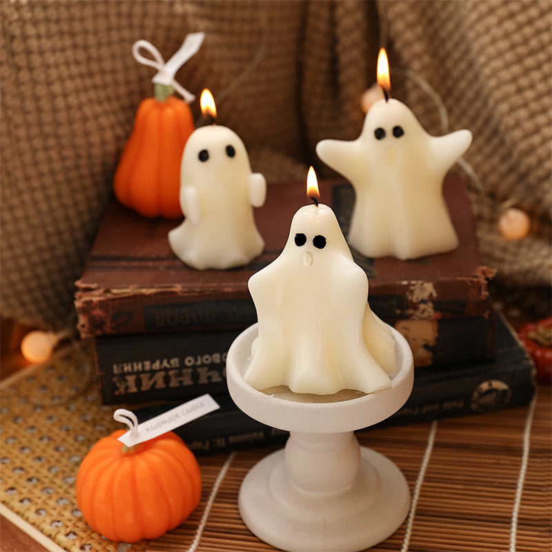 Spooky Ghost Wax Candle Decor