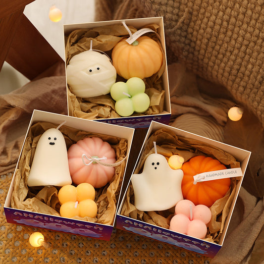 Halloween Spooky Scented Candle & Decor Gift Box Set