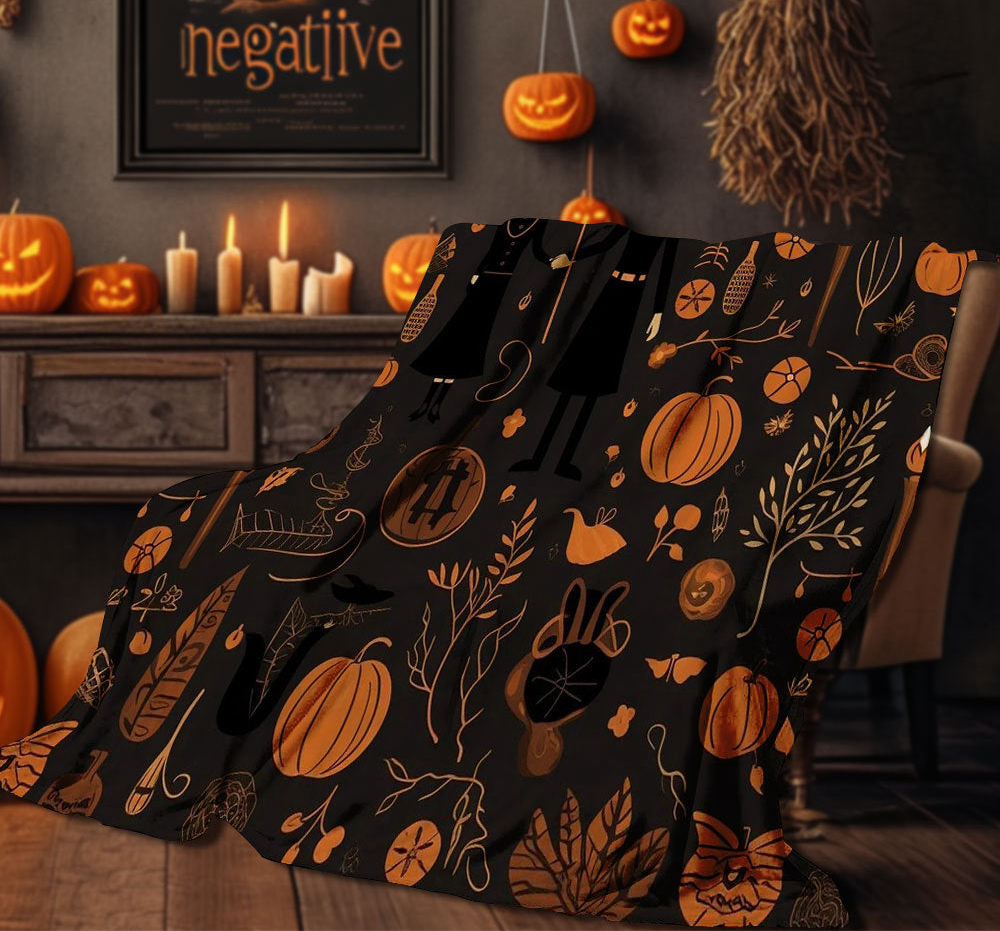 Cozy Halloween Throw Blanket – 4 Designs Available