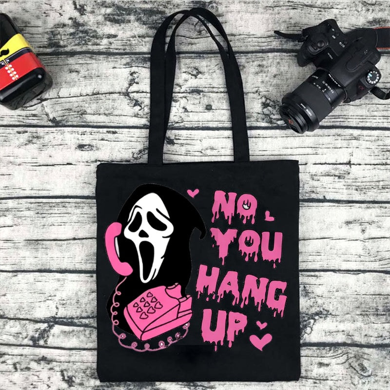 Halloween Printed Canvas Tote Bag
