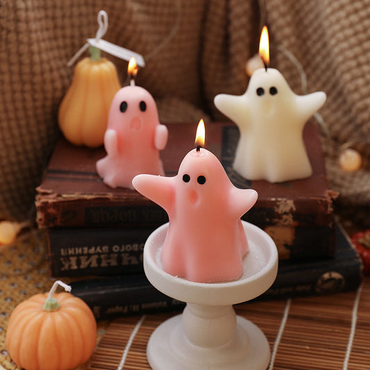 Spooky Ghost Wax Candle Decor
