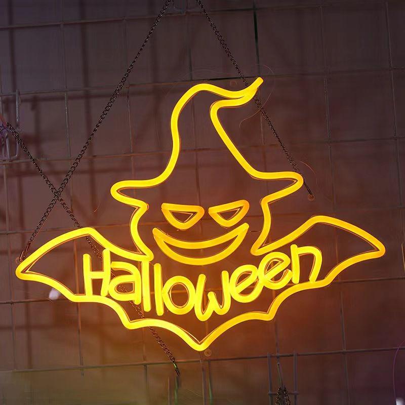 Glowing Skull Halloween LED Neon Sign
