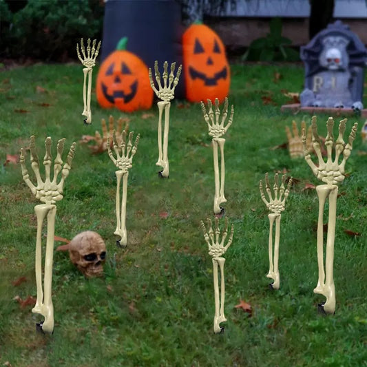 Graveyard Skull & Hand Outdoor Decor