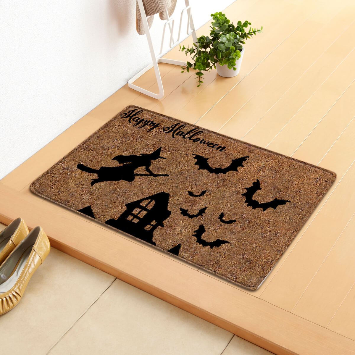 Cartoon Halloween Welcome Mat Print Doormat Anti Slip Floor