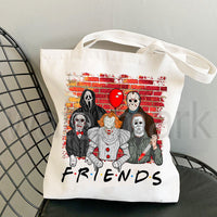 Halloween Printed Canvas Tote Bag