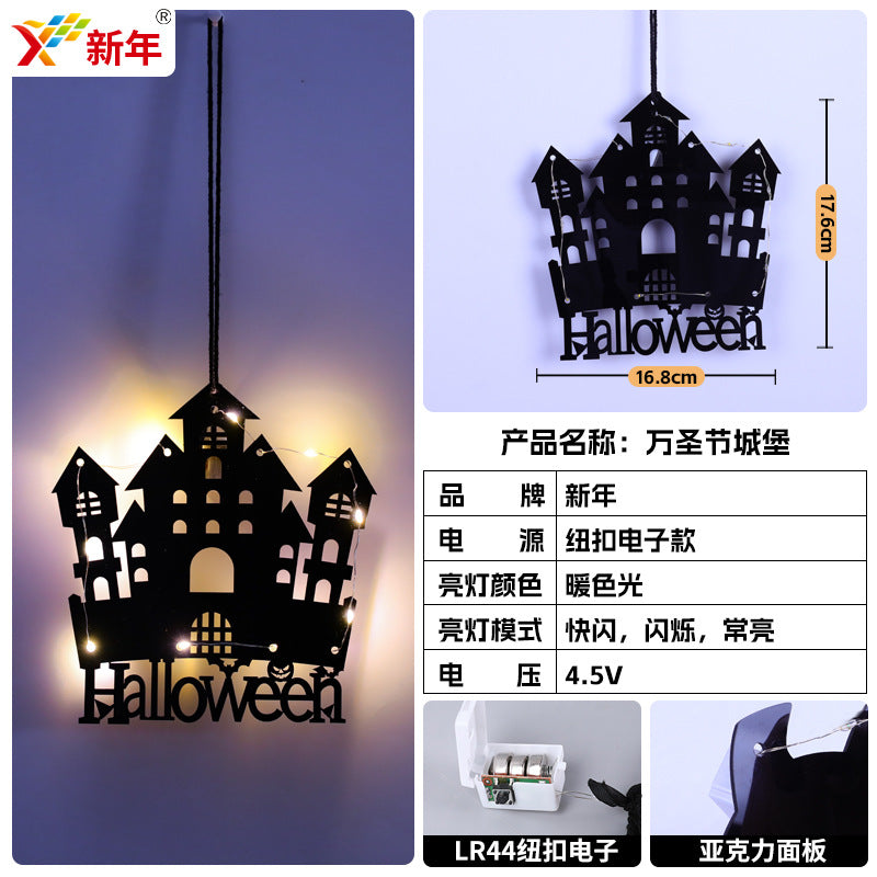 Halloween Pendant Light – Flashing Pumpkin & Ghost Lantern