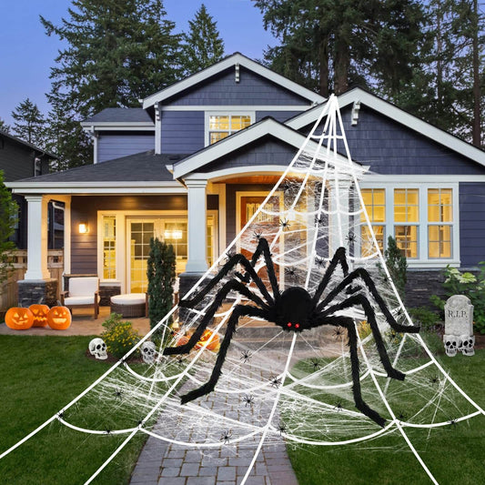 Creepy Crawly Spider Web Yard Decor