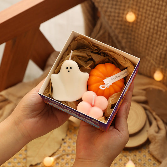 Halloween Spooky Scented Candle & Decor Gift Box Set