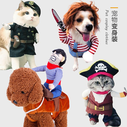 Dog Costumes – Cowboy, Chucky & Pirate Styles