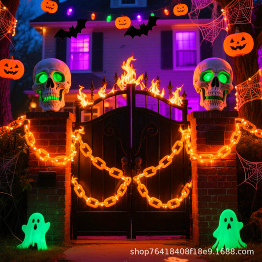 Halloween Chain-Link String Lights, Waterproof