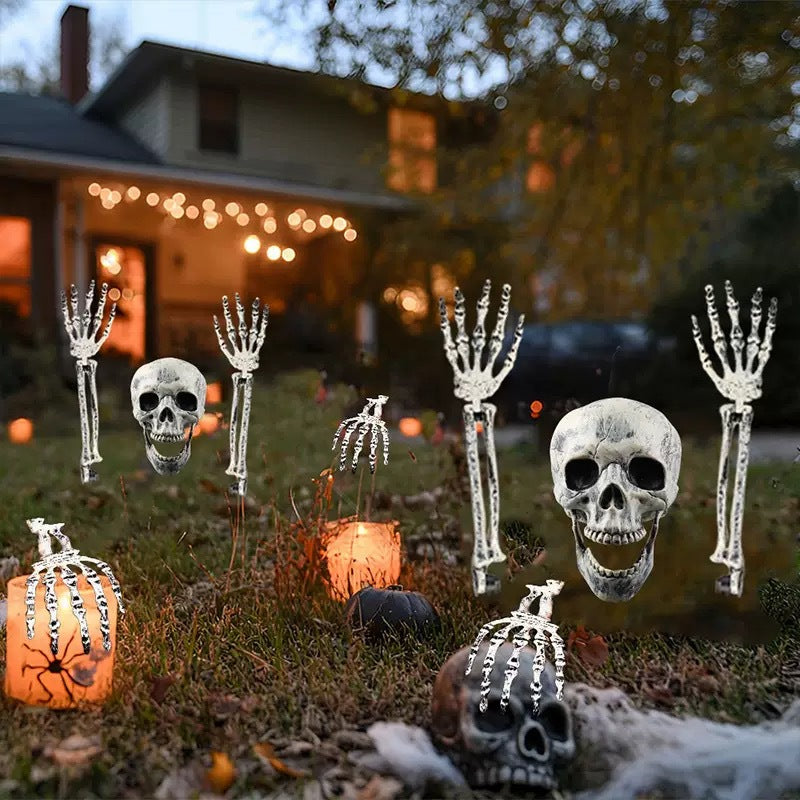 Graveyard Skull & Hand Outdoor Decor