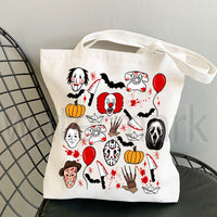 Halloween Printed Canvas Tote Bag